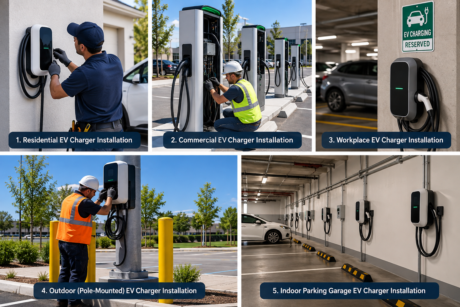 Electric vehicle charger installation