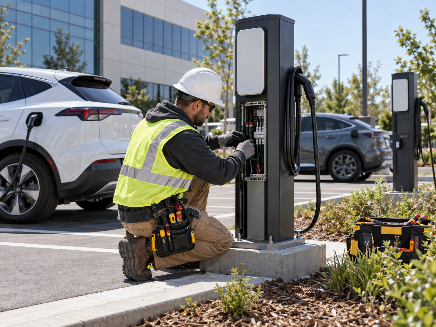 Ev charging station installation