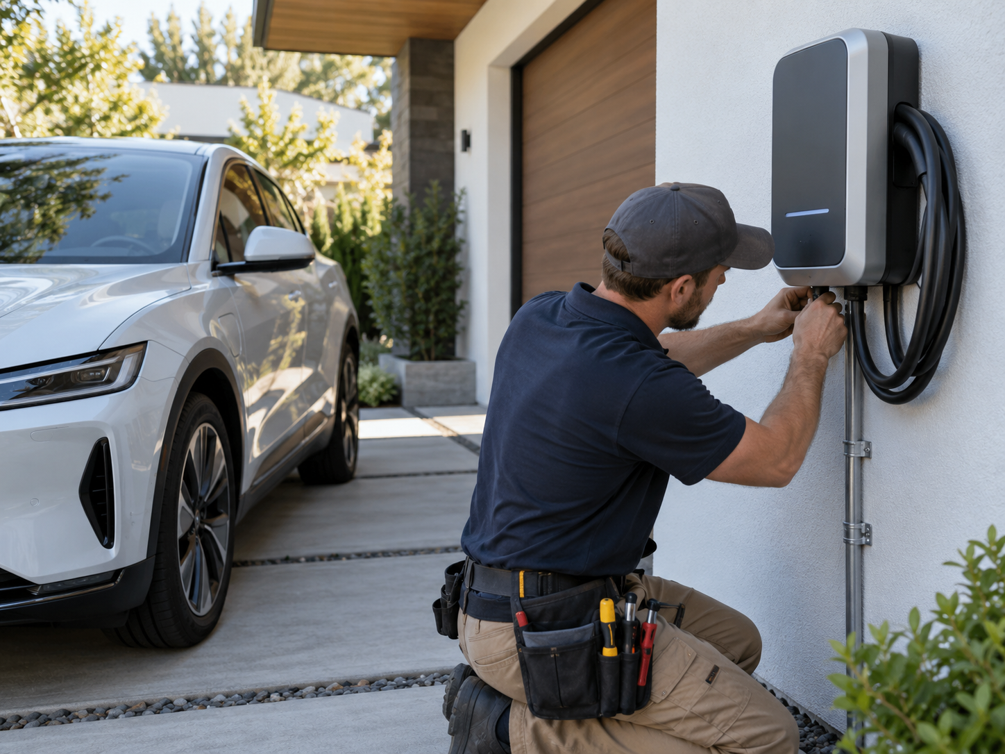 Tesla charger installation