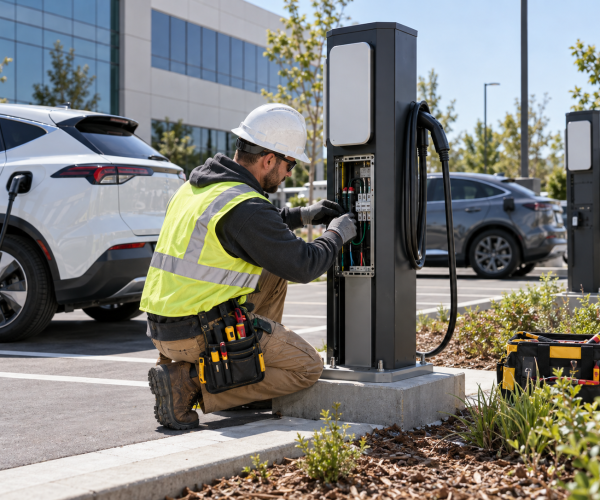 Ev charging station installation