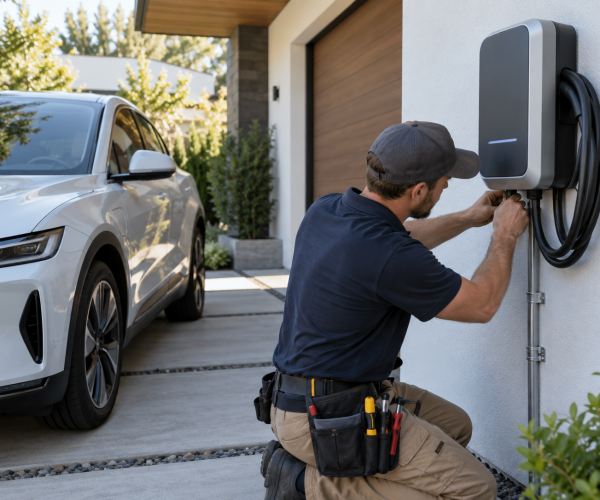 Tesla charger installation